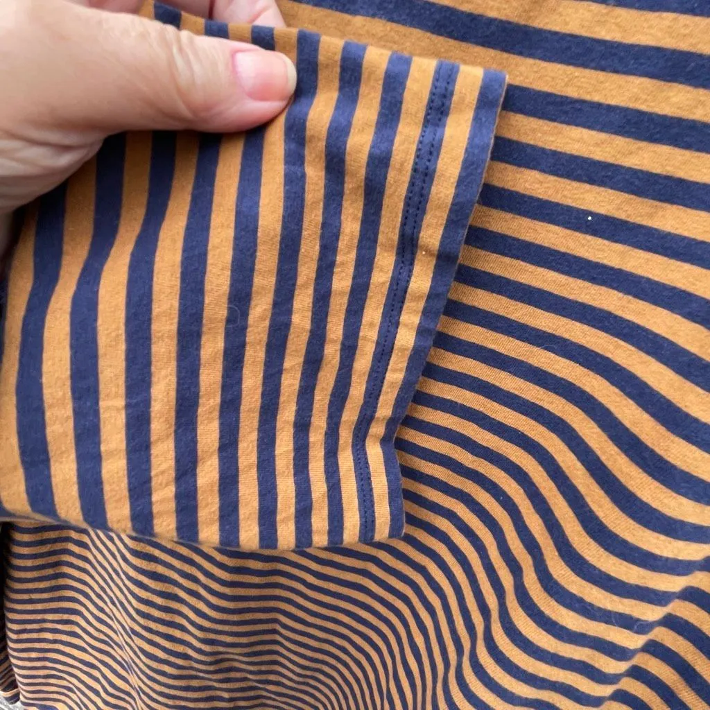 Denim + Co. size 3X blue tan striped top. - Image 5