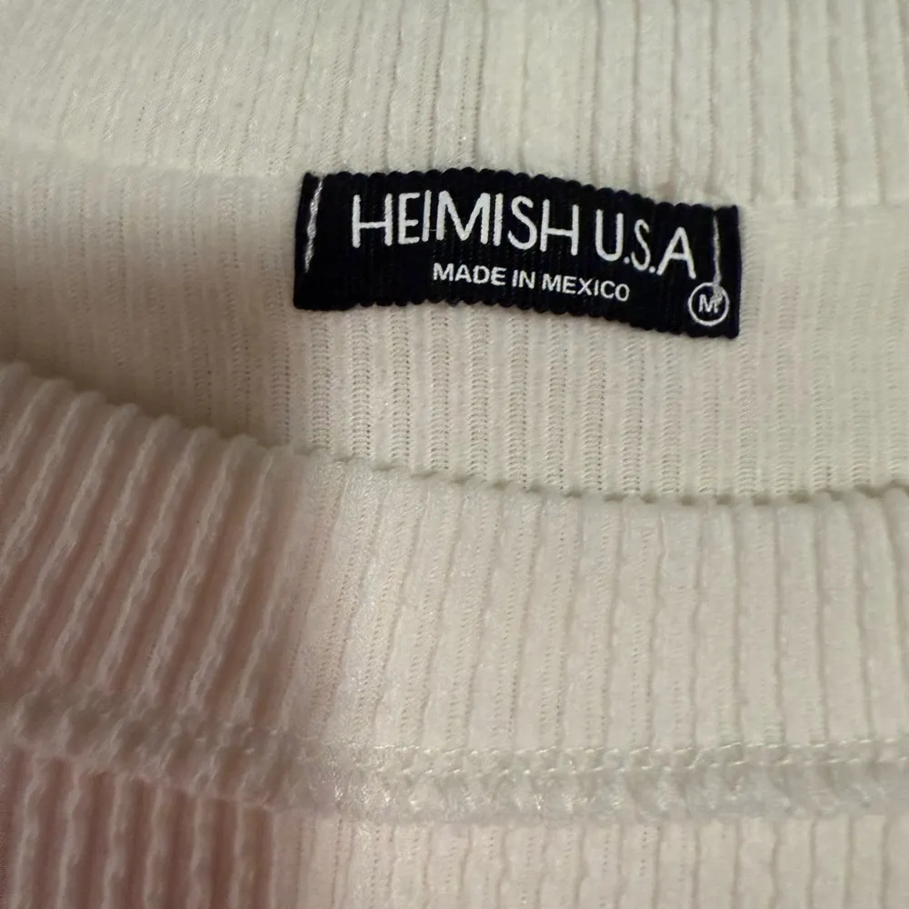 HEIMISH USA White Ribbed Sleeveless Tank Top Size M - Image 7