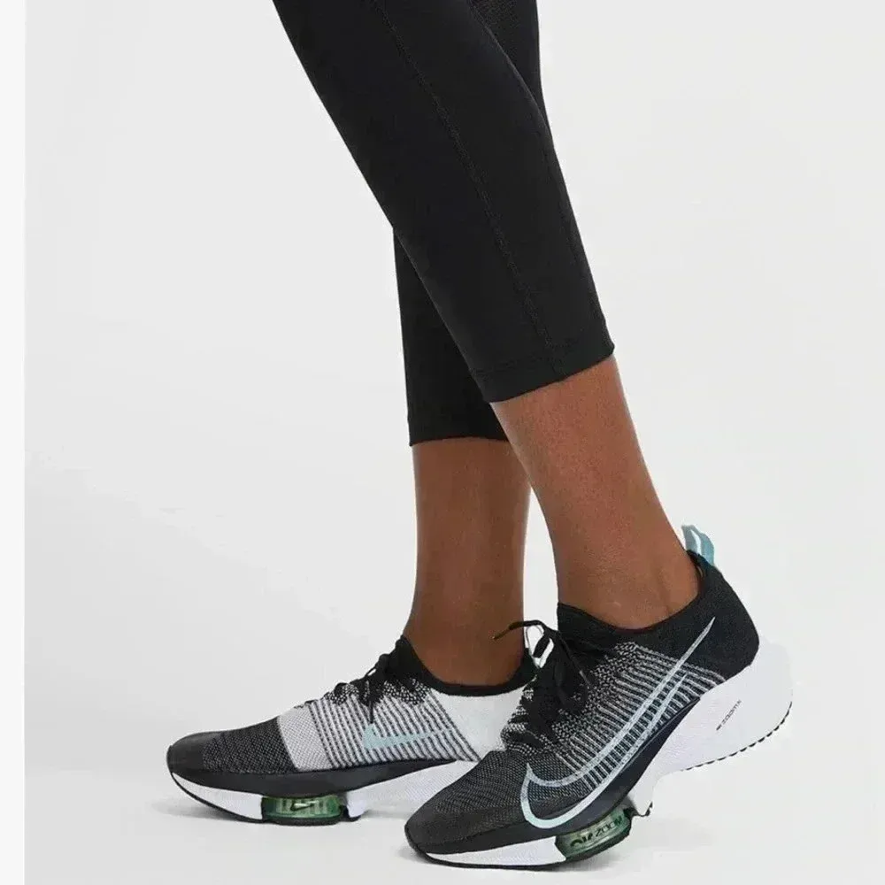 4/$25 Nike Fast Women's XS Mid-Rise Crop Running Leggings CZ9238 010 Black Sz XS - Image 7