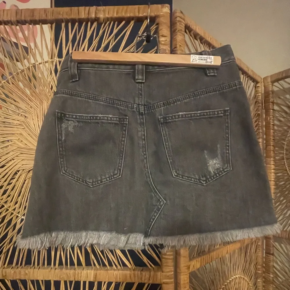 EUC Free People  Sidecar Mini Skirt Sanded Black Size 25 - Image 4