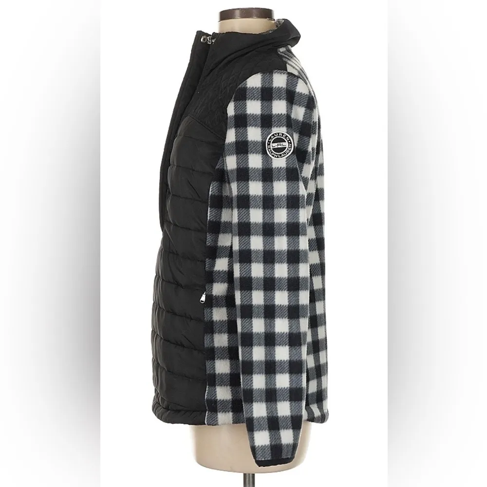 Lauren  Active Fleece Quilted Jacket Layered Look Vintage 90s Y2K M - Image 4