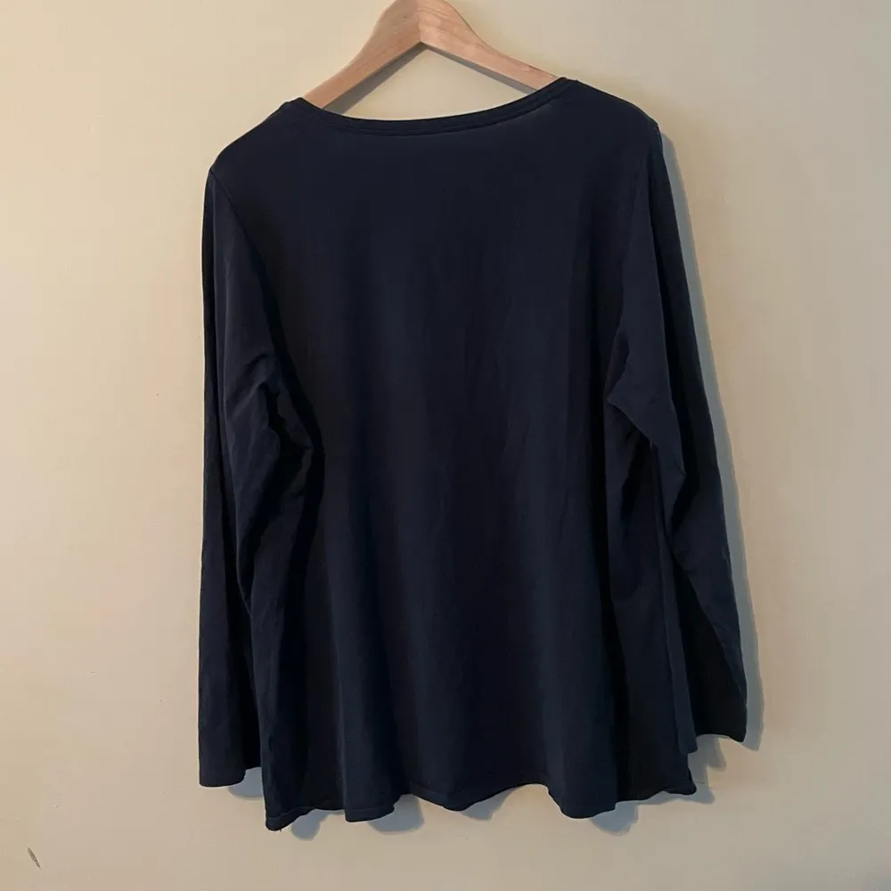 Pure Jill long sleeve stretch puma cotton tee Black Size 1X - Image 2