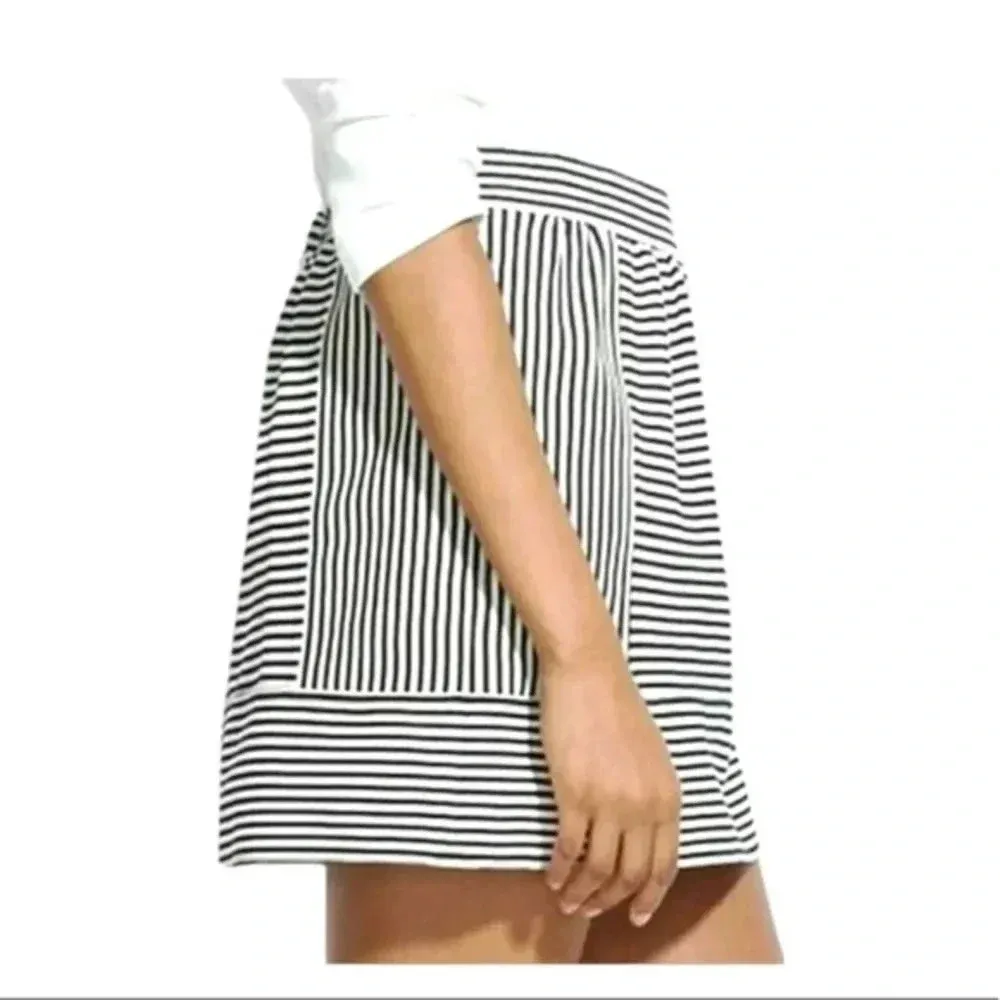 Madewell | Swivel Ponte | Classic Stripe Preppy Coastal Mini Skirt Size 0 XS XXS - Image 5