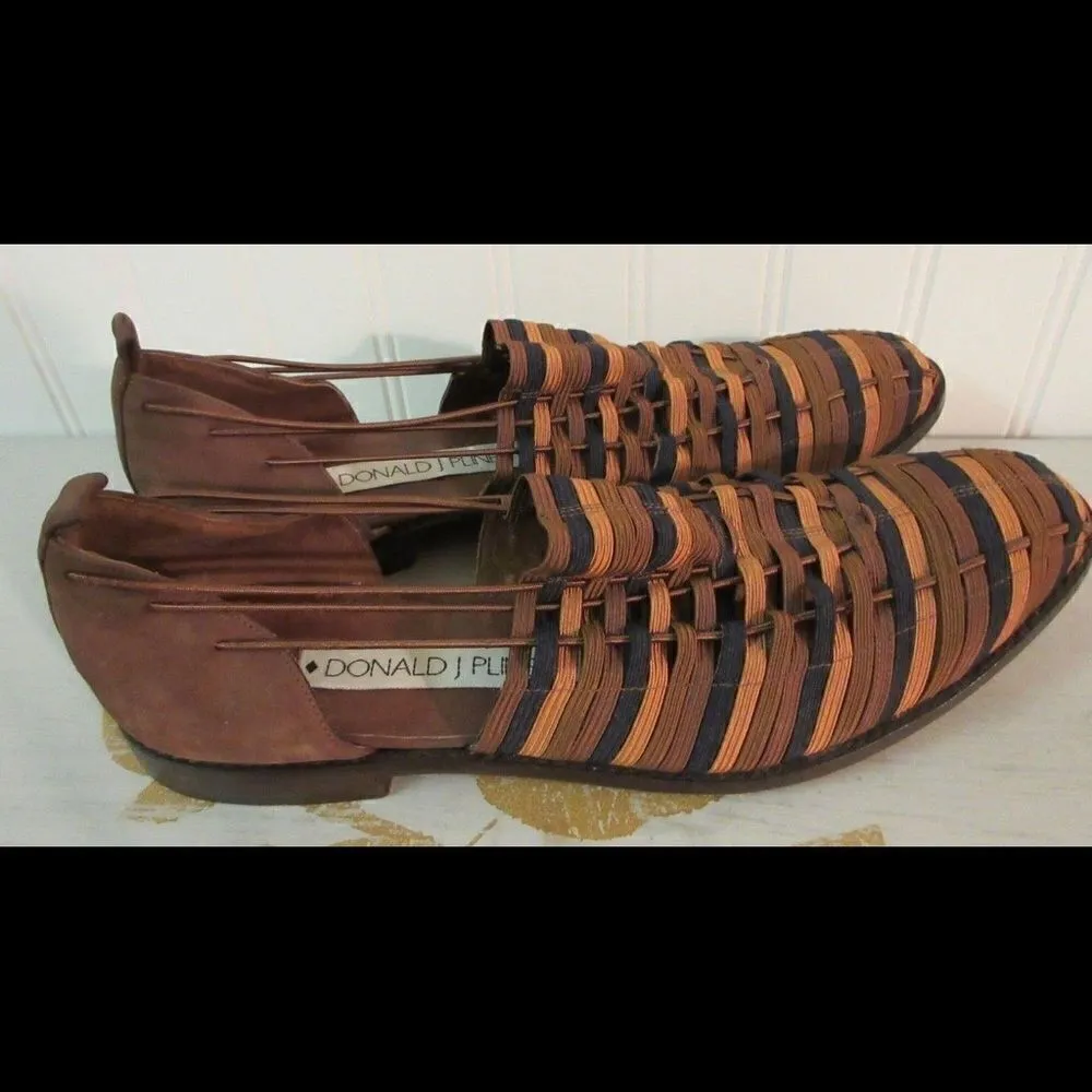 Donald Pliner slip on shoes brown & black Sz 8.5 Brown - Image 4