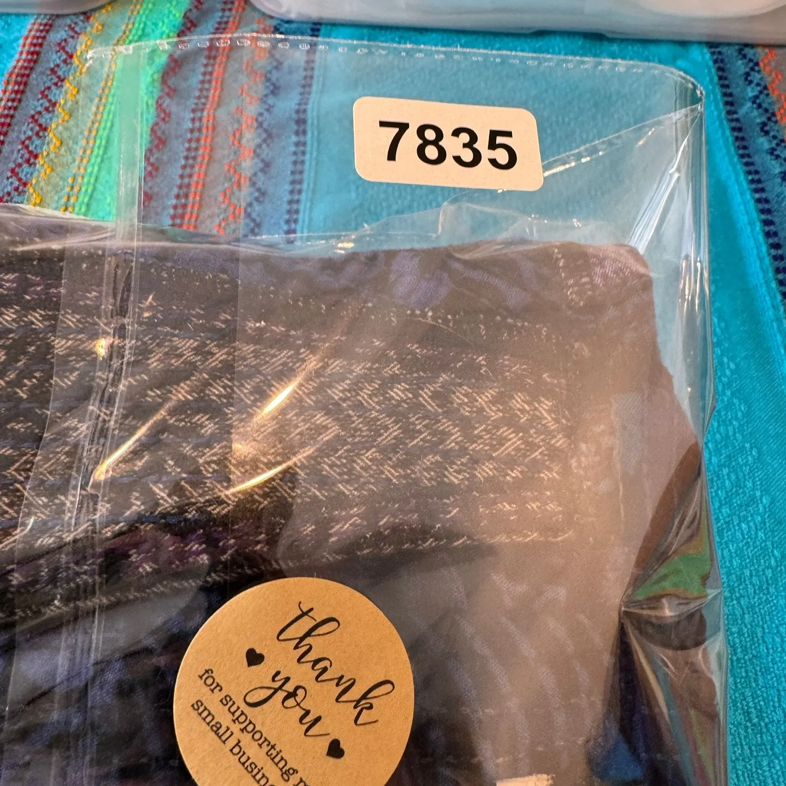 JOHN MARK Bohemian Patchwork Kimono Jacket Womens Small Blue Black Pockets - Image 13