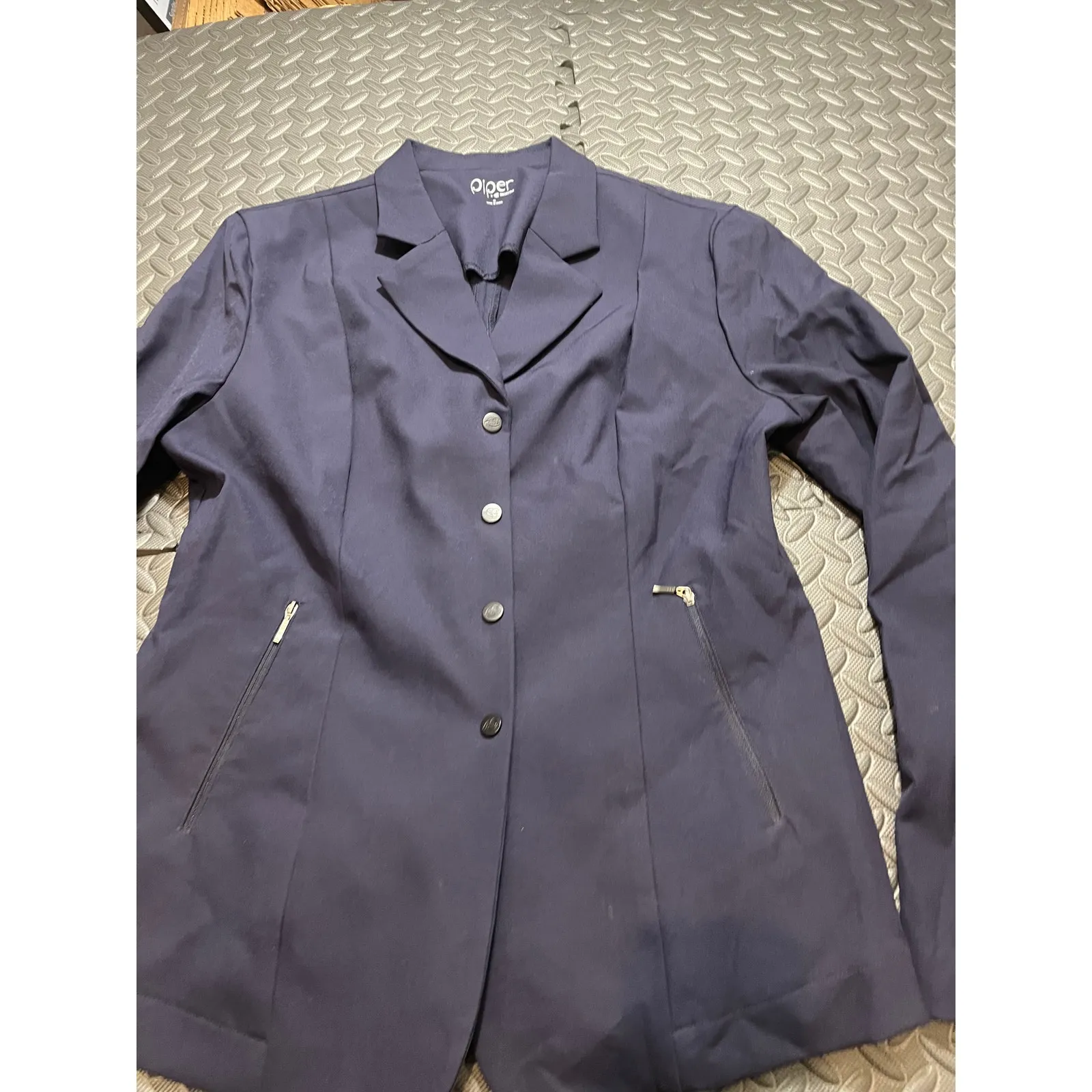 Piper By Smartpak Equestrian English Show Jacket Navy Blue Wmns 10 Long Sleeve‎ - Image 2