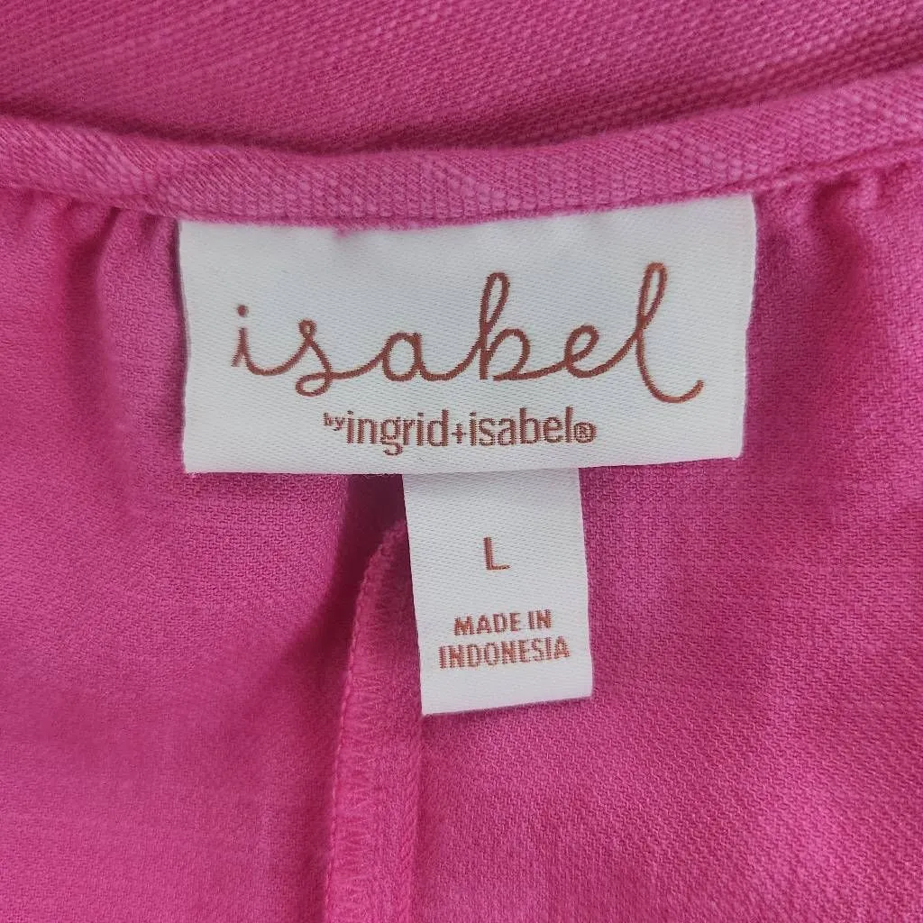 Isabel Maternity Pink Short Sleeve Mini Dress Size Large Pink Maternity Dress - Image 6