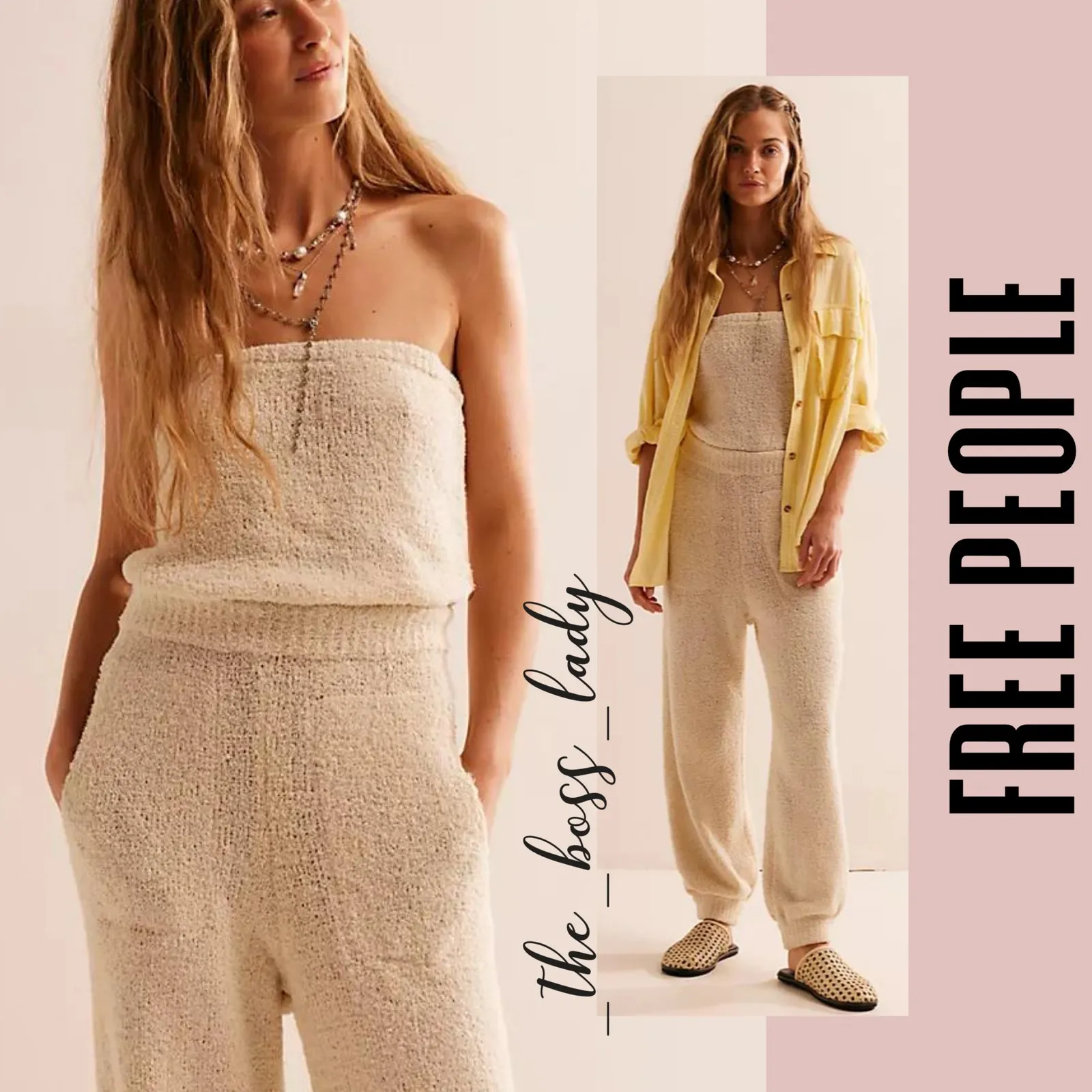 Free People jumpsuit strapless fuzzy terry fleece one piece romper XS onesie - Image 7