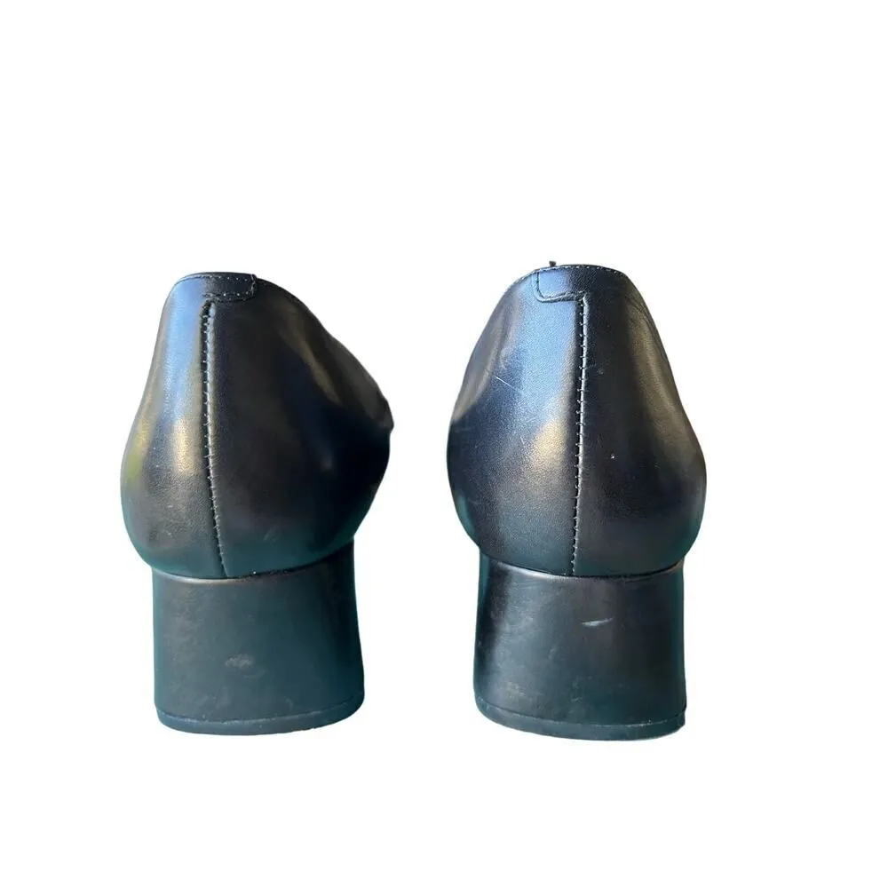 TORY BURCH “Elizabeth” 40mm black leather round toe pump Size 8.5 - Image 7