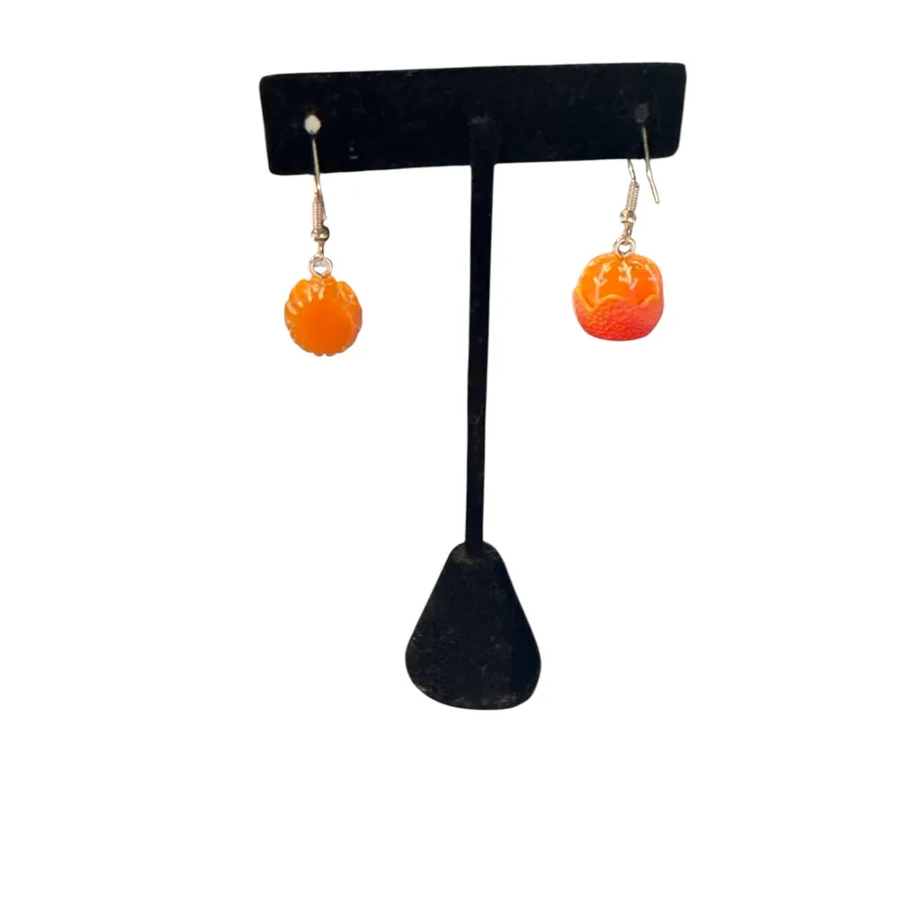 3/$20 Orange Fruit Slice Earrings - Image 5