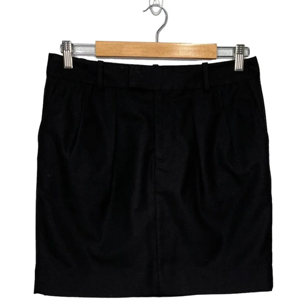 Gap Pleated Front Pocket Career Lined Zip Mini Skirt Black 4 - Image 10