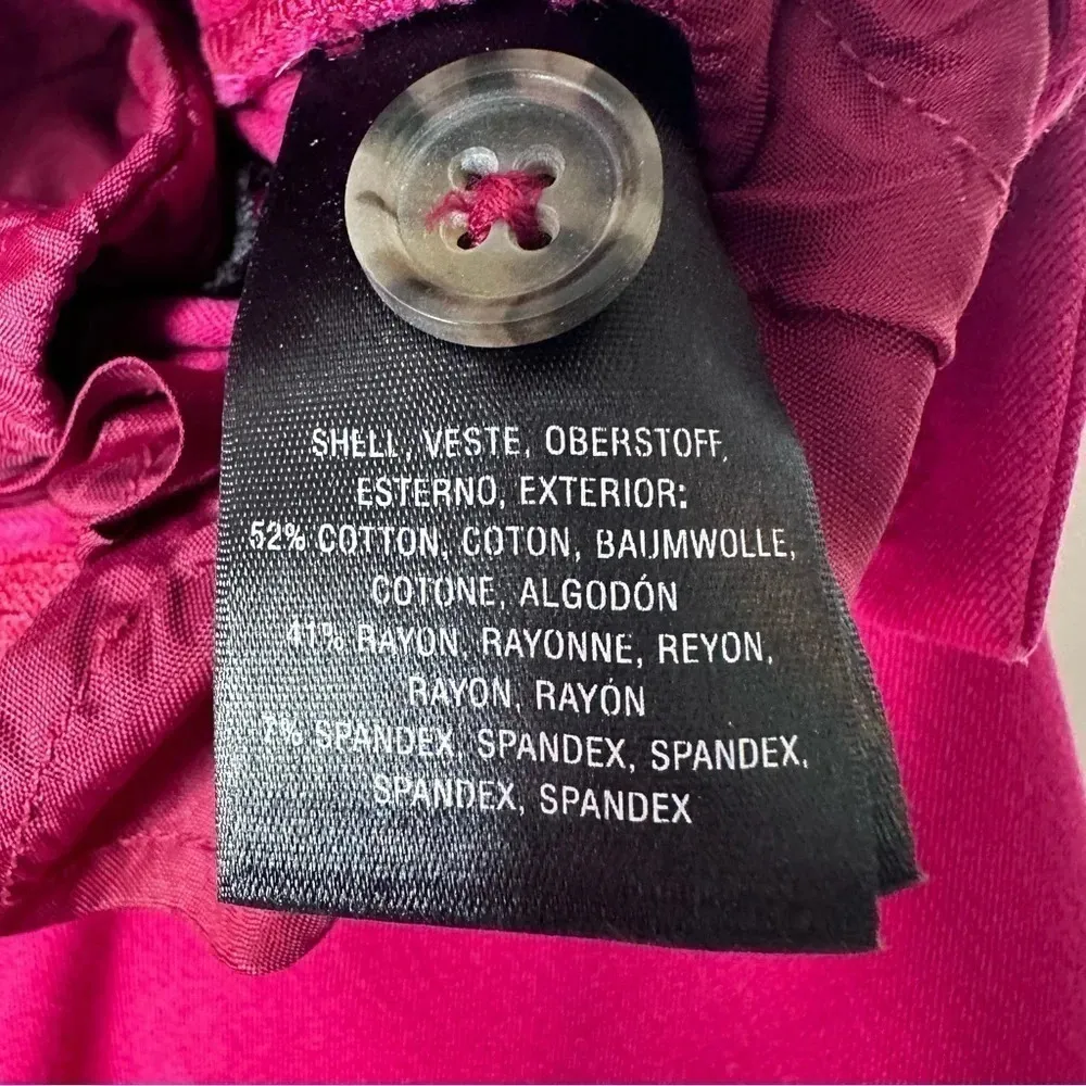 Anthropologie The Essential Slim Deep Red with Tuxedo Stripe Cropped Chino Pant - Image 9