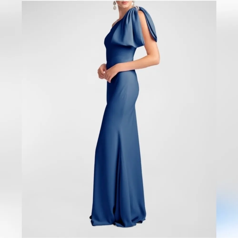 NWOT BHLDN Sachin + Babi Aubrey Satin One-Shoulder Gown Size 8 - Image 2