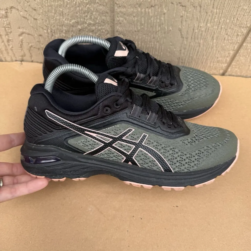 ASICS GT-2000 Women’s Sneakers Running Shoes Size 9 T8A7N Black Pink Green - Image 3