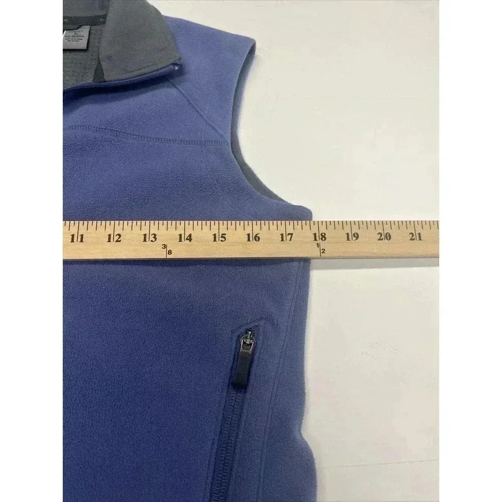 REI Womens Small Fleece Vest Blue/Gray Hiking Outdoor Blue - Image 10