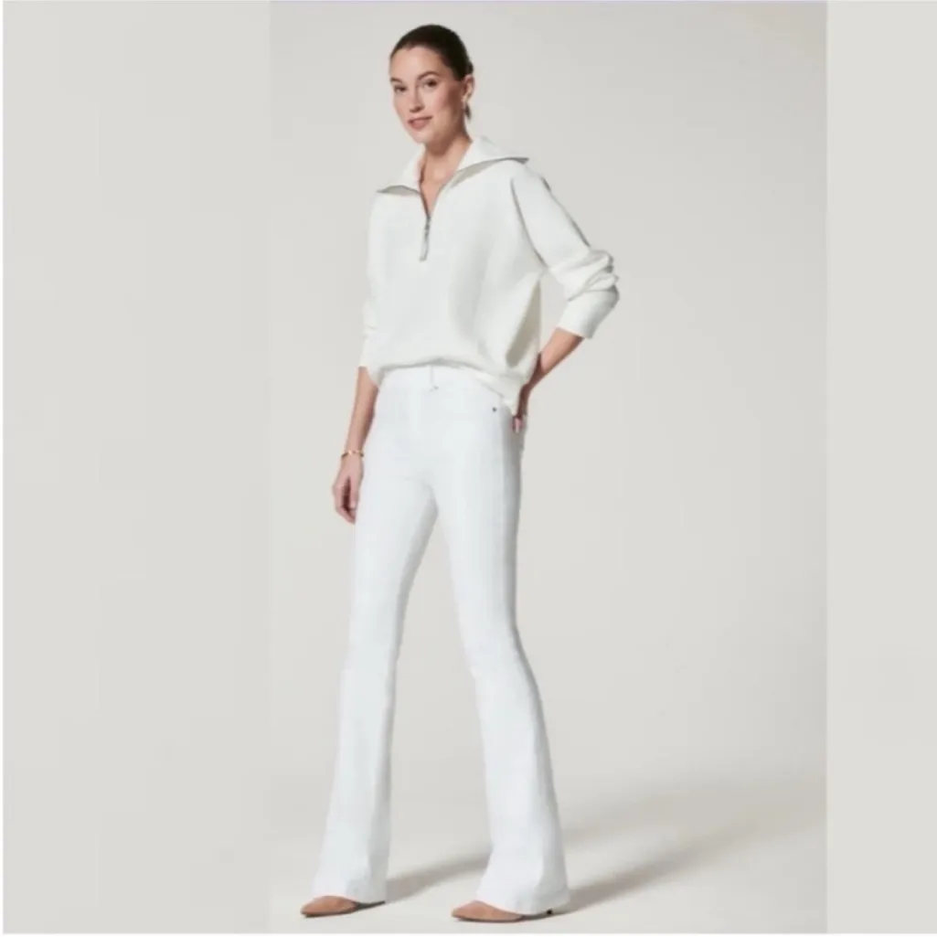 SPANX flare white jeans pull on stretch - Image 2