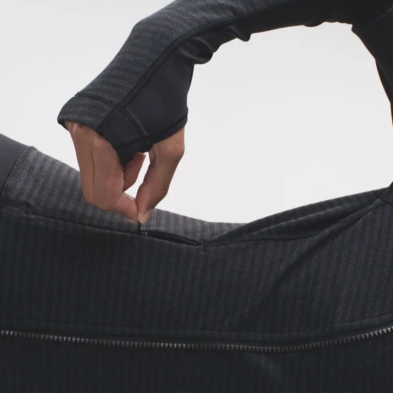 2015 Lululemon Bhakti Yoga Jacket Black Dark Slate Luon Luxtreme Size 8 - Image 6