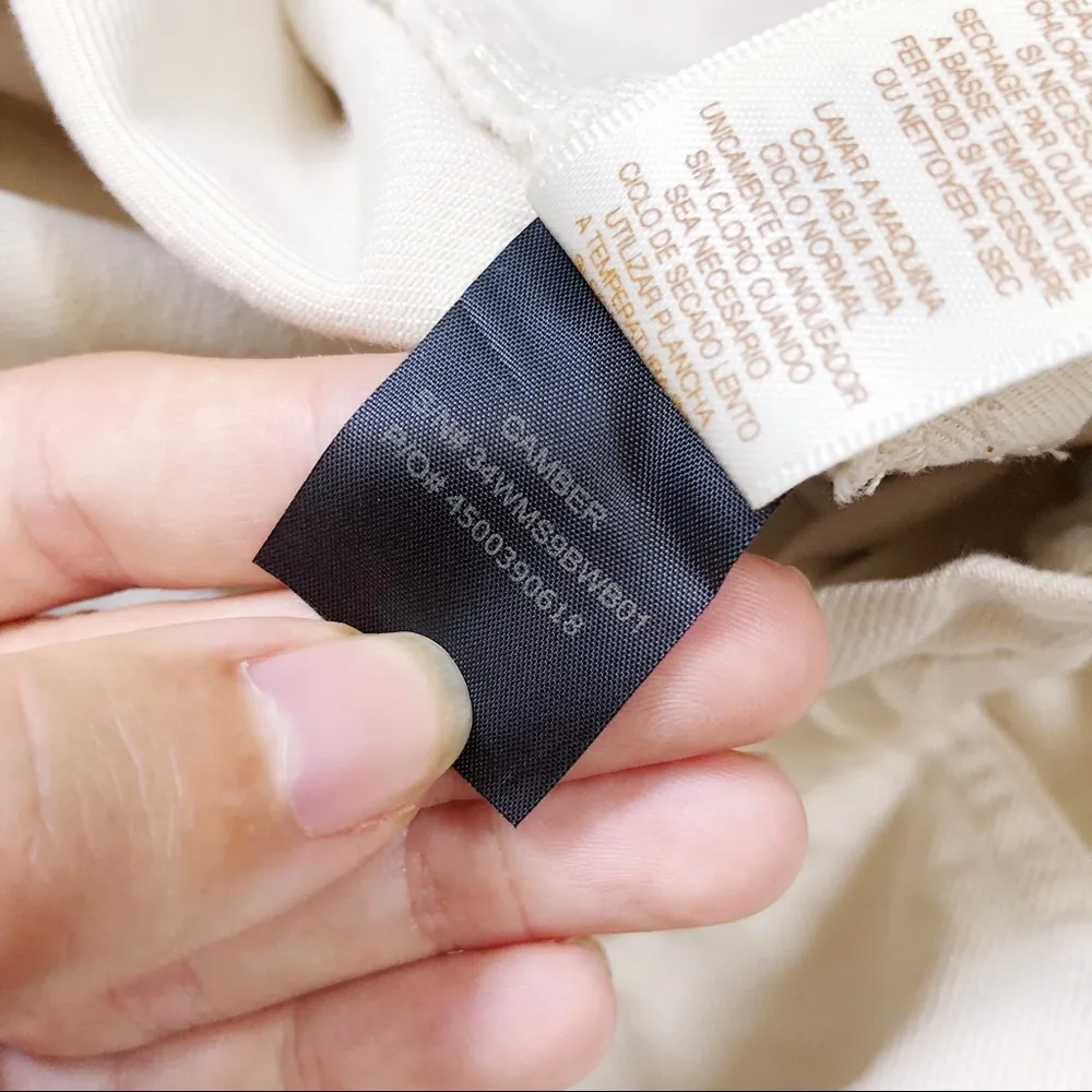 Frye x Anthropologie • Pascale paperbag waist shorts beige tan twill drawstring - Image 8