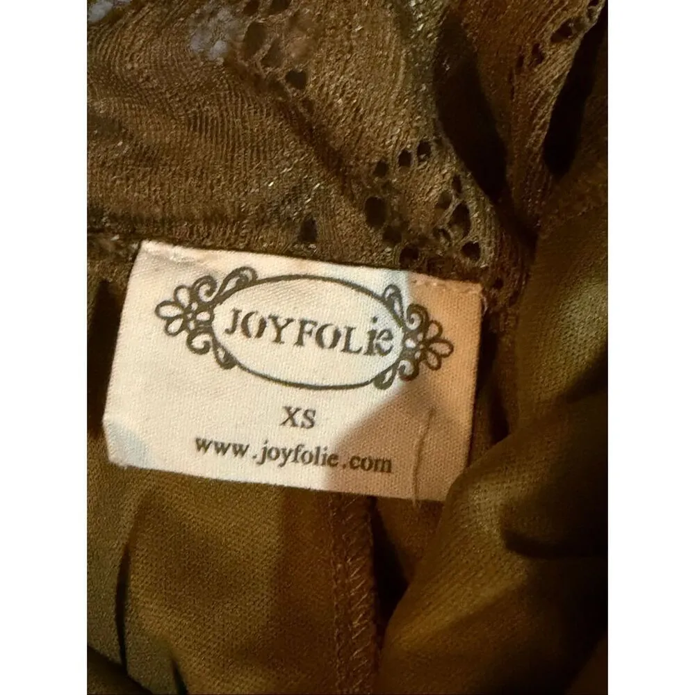 NWOT Joyfolie Carmel Slip Dress in Bistre Size XS Green - Image 5