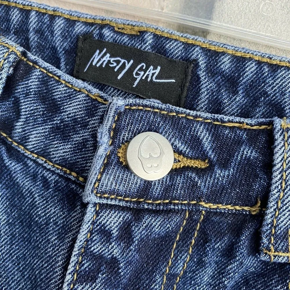 New Nasty Gal Women’s Size UK 10 US 6 On the Move High-Waisted Mom Denim Jeans - Image 5