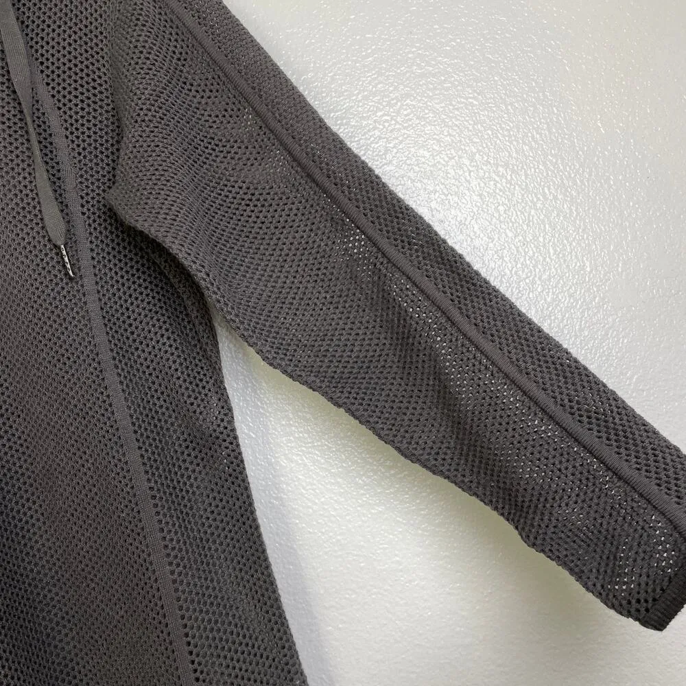 Dover Saddlery Mesh Sweater Hoodie Gray Medium Womens Pullover Equestrian NWT - Image 7