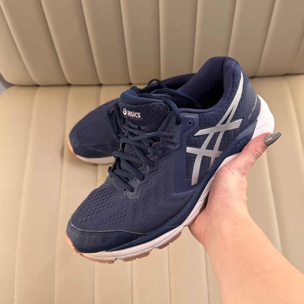 Asics Womens Gel Foundation Blue Running Shoes Sneakers Size 9 Excellent - Image 2