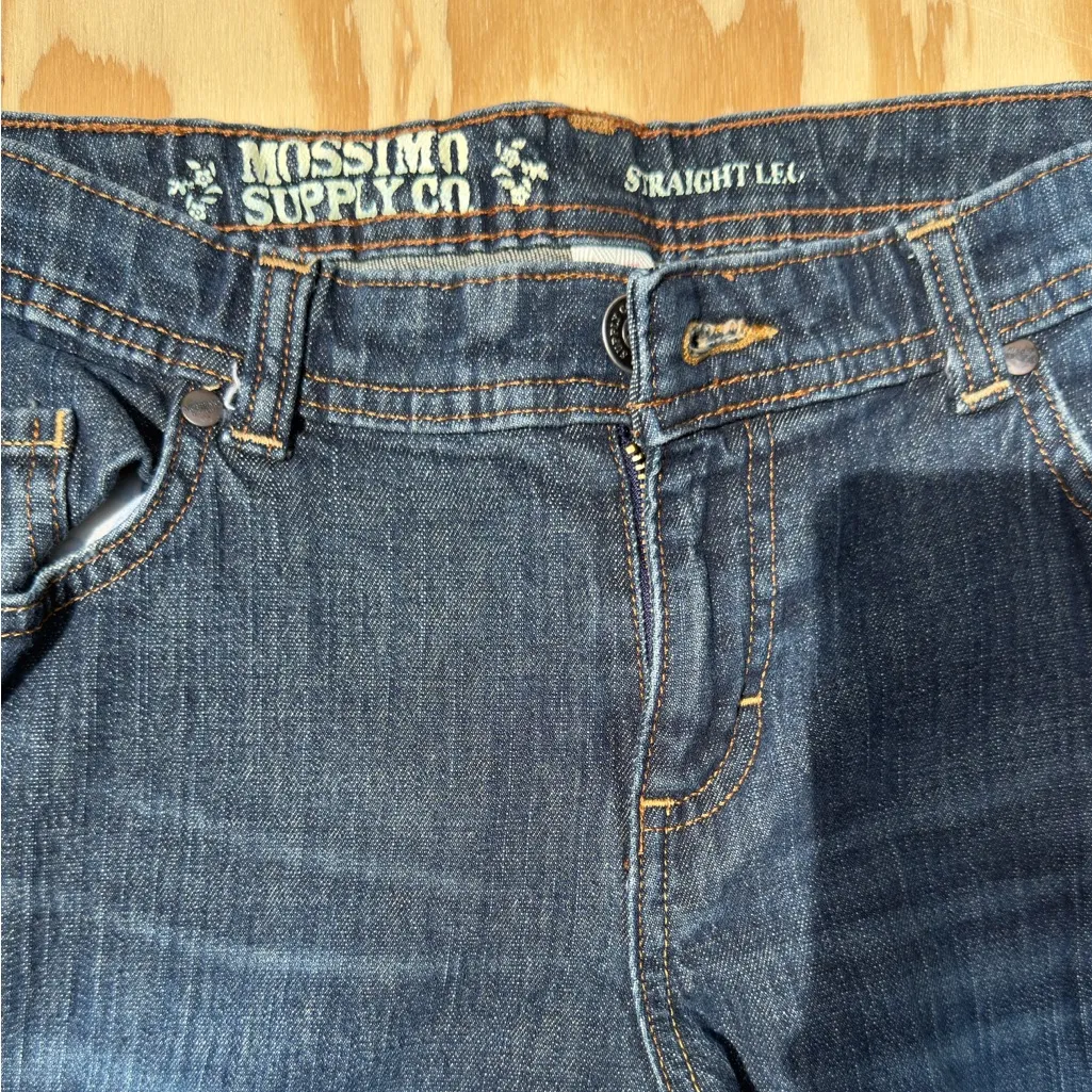 Mossimo Supply co Low Rise Straight Leg Jeans Women’s Size 13 Blue Denim - Image 4
