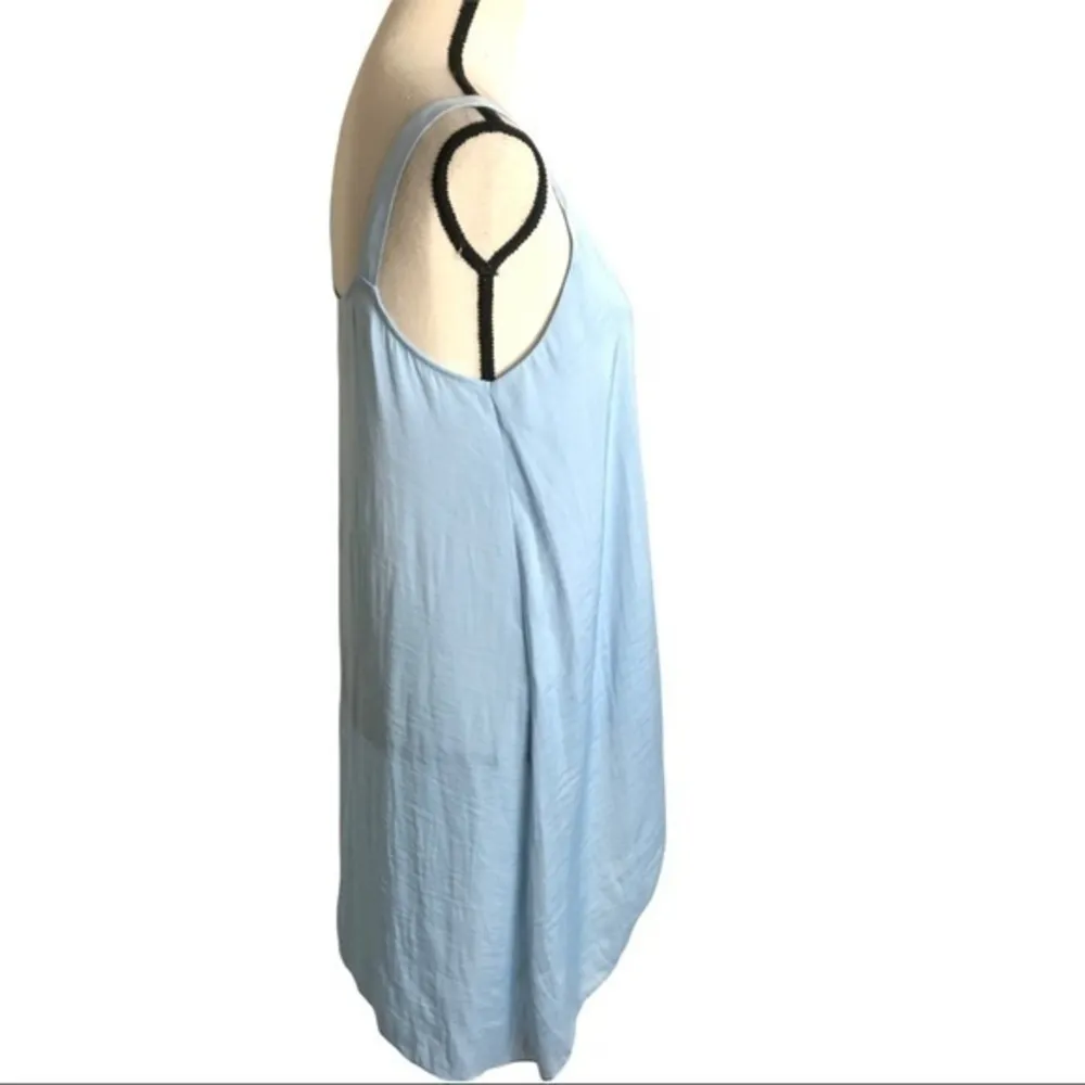 NWT Vince Camuto Oasis Bloom Blue V-Neck Sleeveless Tunic Top Size XS - Image 3