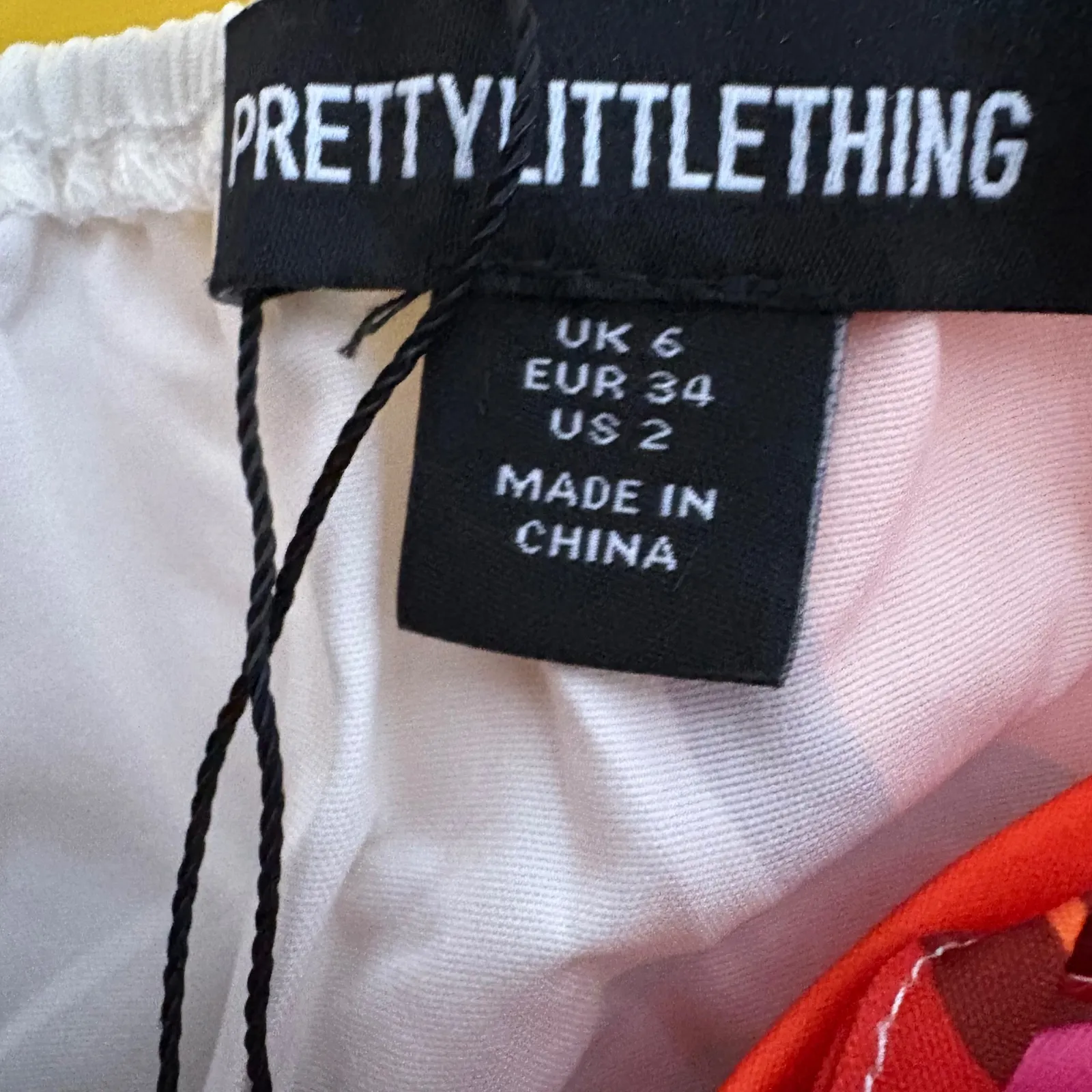 PRETTYLITTLETHING Multi Floral Printed Corset Top Halter Neck Zip Back US 6 - Image 4