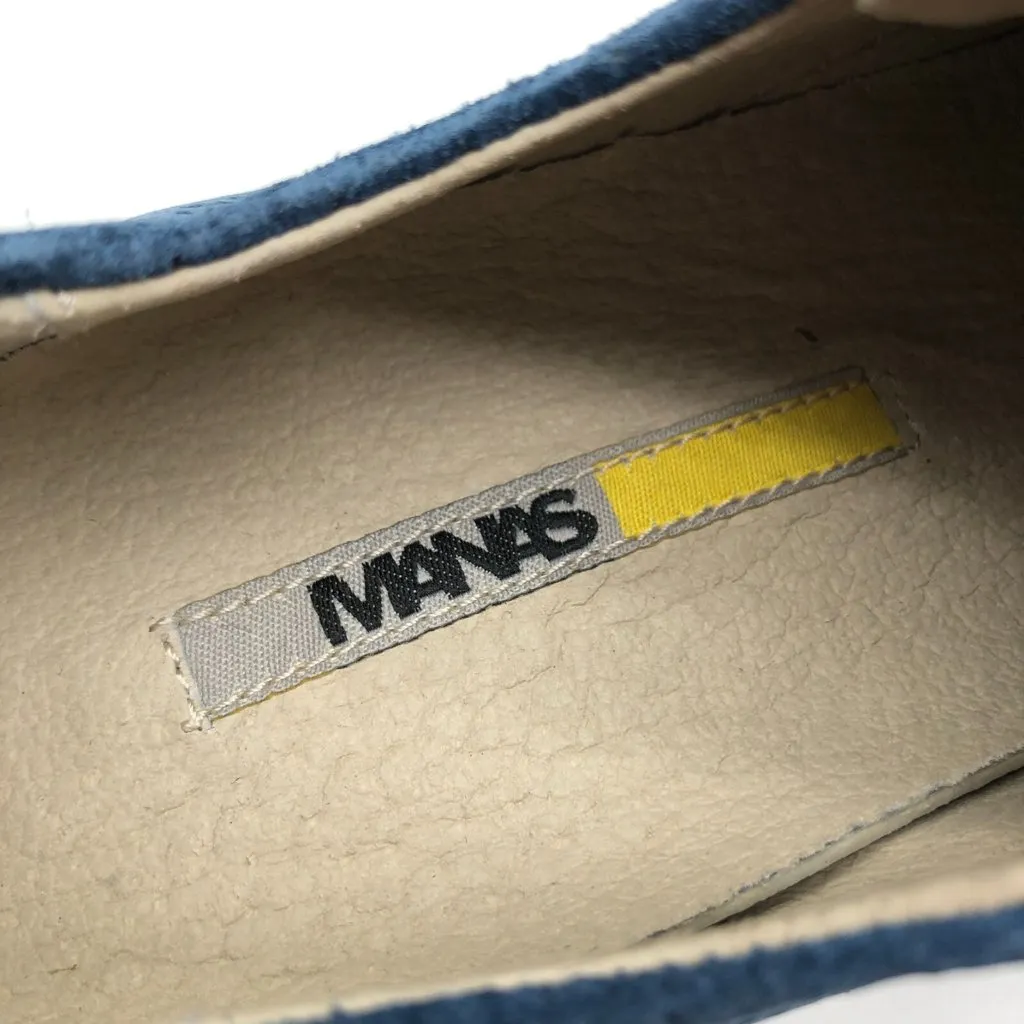 Manas Womens Slip On Sneakers Suede Perforated Blue Size 36 US 6 - Image 5