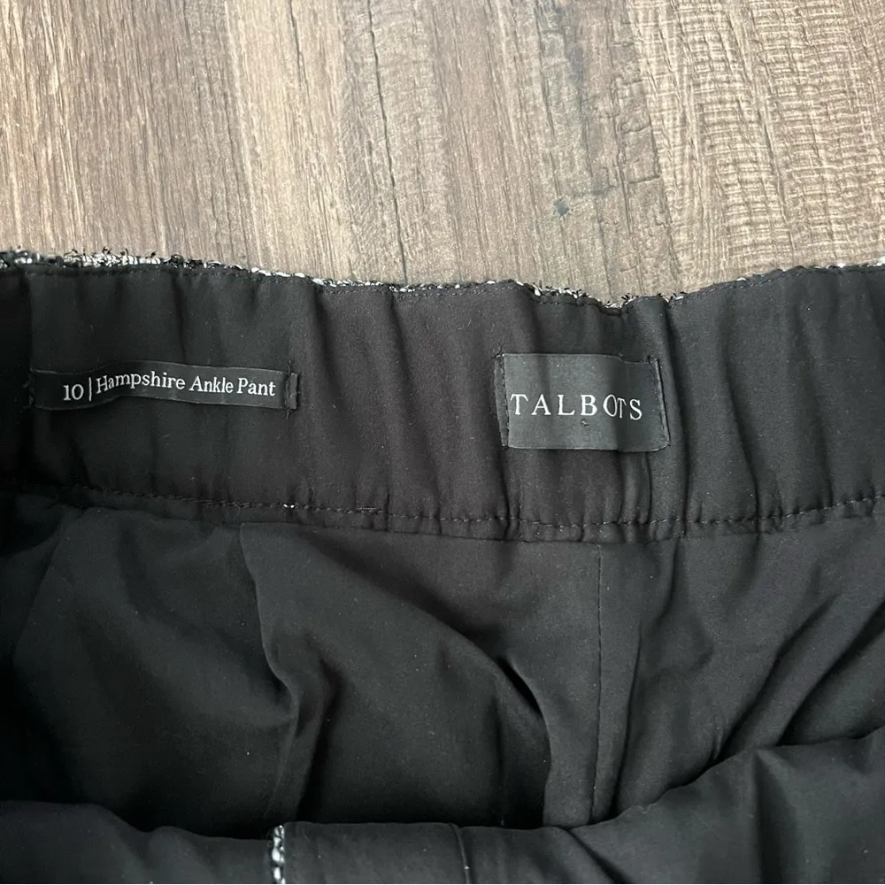 TALBOTS HAMPSHIRE ANKLE PANTS - SEQUIN TWEED size 10 - Image 3