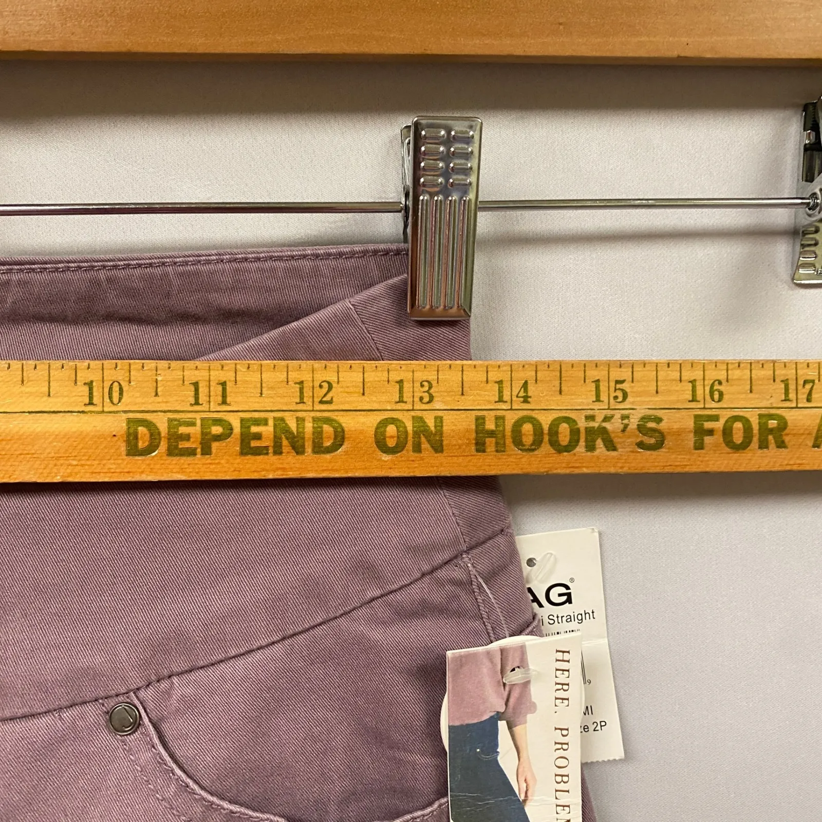 JAG Petite Peri Straight Pull On Pants Purple Mist Size 2P Modern - Image 3