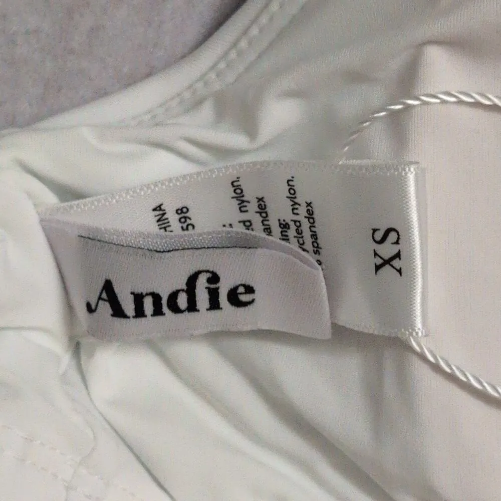 Andie Maui Top White Swimwear Bikini Pool Resort Bathing Suit Adjustable XS New - Image 5