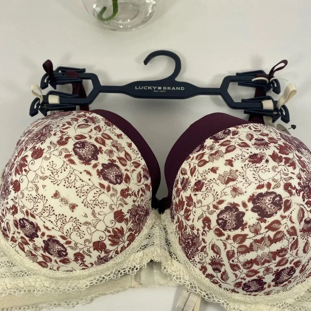 🆕 Lucky Brand Floral & Purple Bra Set - 36C - Image 2