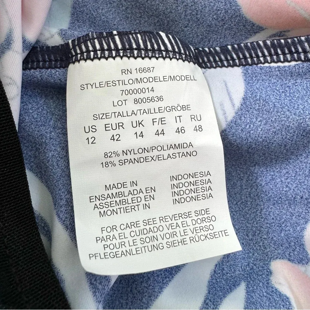 Swim Solutions Havanna Nights Bust Support Tankini Swim Top Size 12 Navy NWT Blue - Image 10