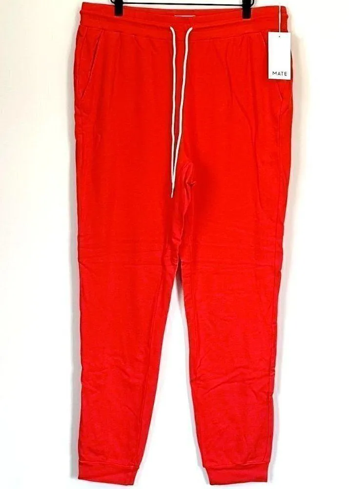 NWT MATE the Label Red Organic Terry Classic Jogger - 1X - Image 2