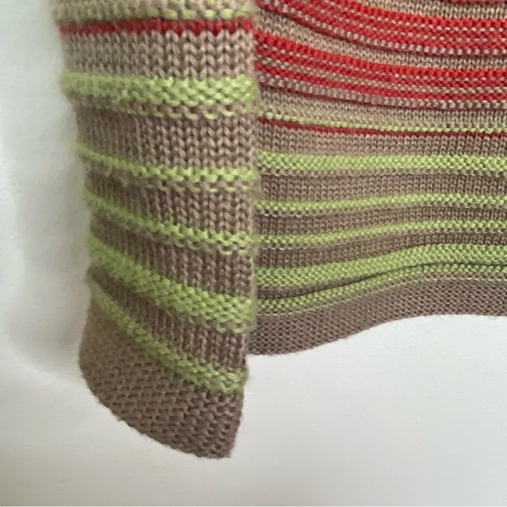 Christopher & Banks Wool Blend Color Block Chunky Knit Cardigan Sweater Sz S - Image 12