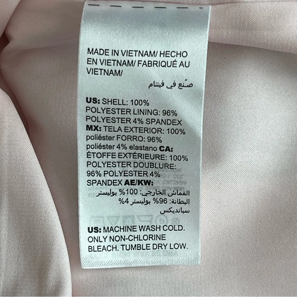 White House Black Market Shift Floral Pink Dress Women’s Size 10 Petal Sleeves - Image 11