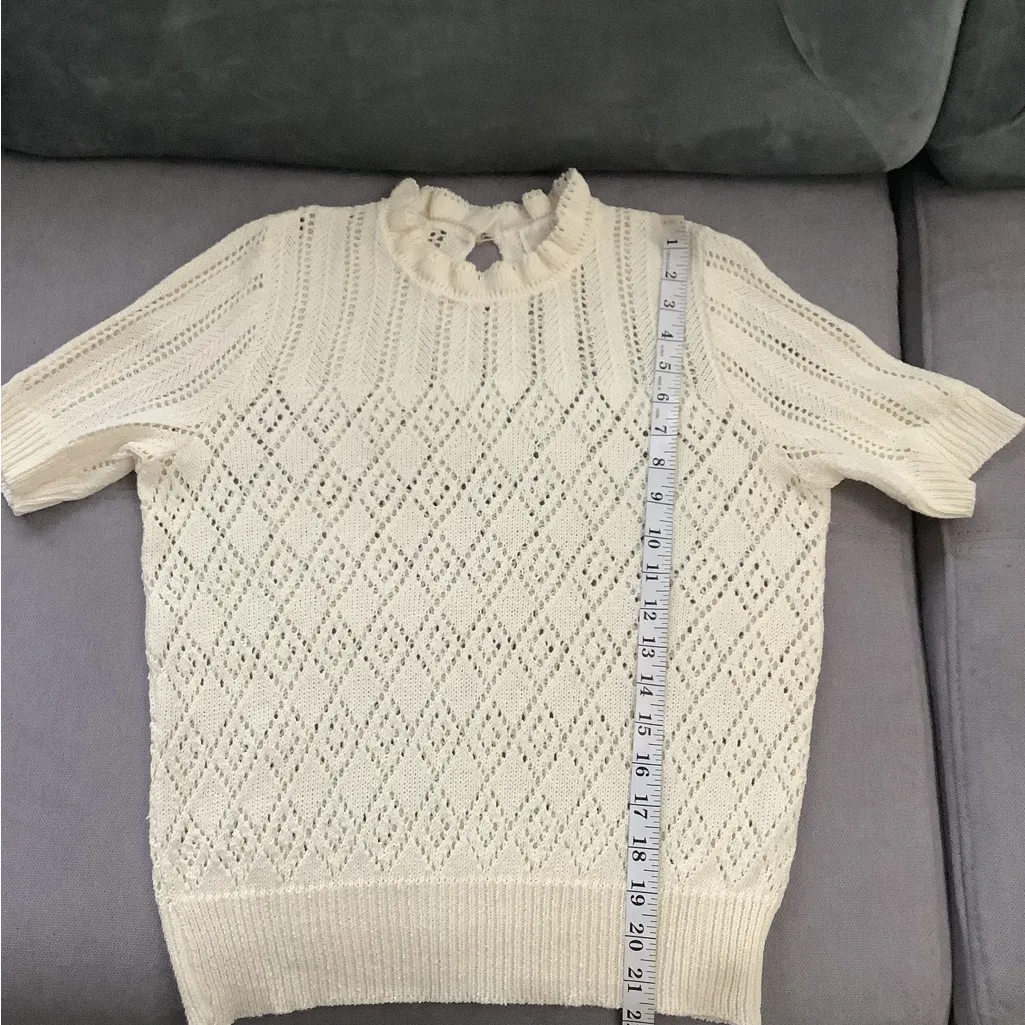 Super cute pointelle knit top 🌸🌸🌸 - Image 5