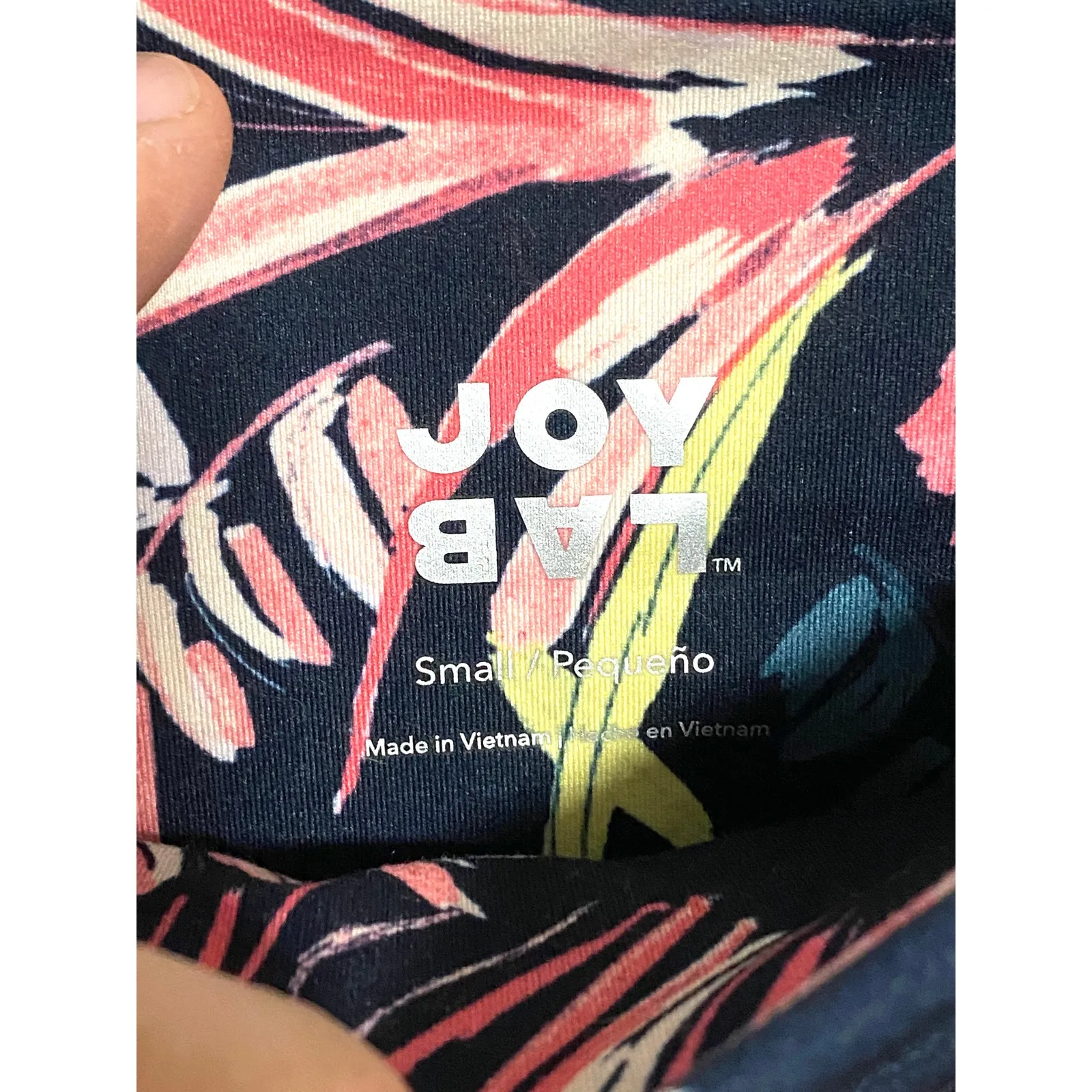 JoyLab Capri Pull On Leggings Womens S Tropical Athleisure Gym Training Athletic - Image 4