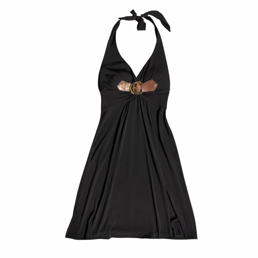 Y2K Cache Belted Halter Dress Size XS - Image 6