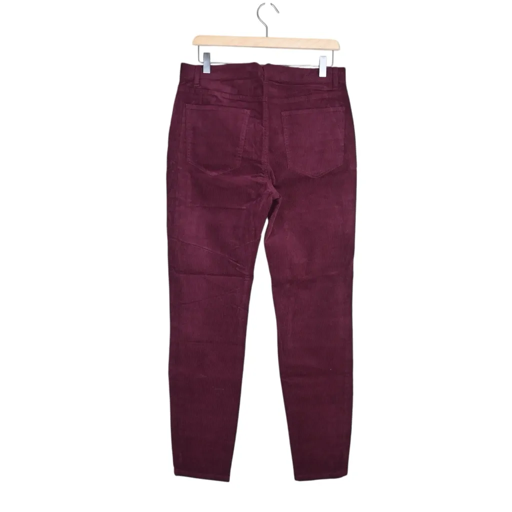 Cremieux Women's 12 Corduroy Wilson Jean in Sangria NEW - Image 2