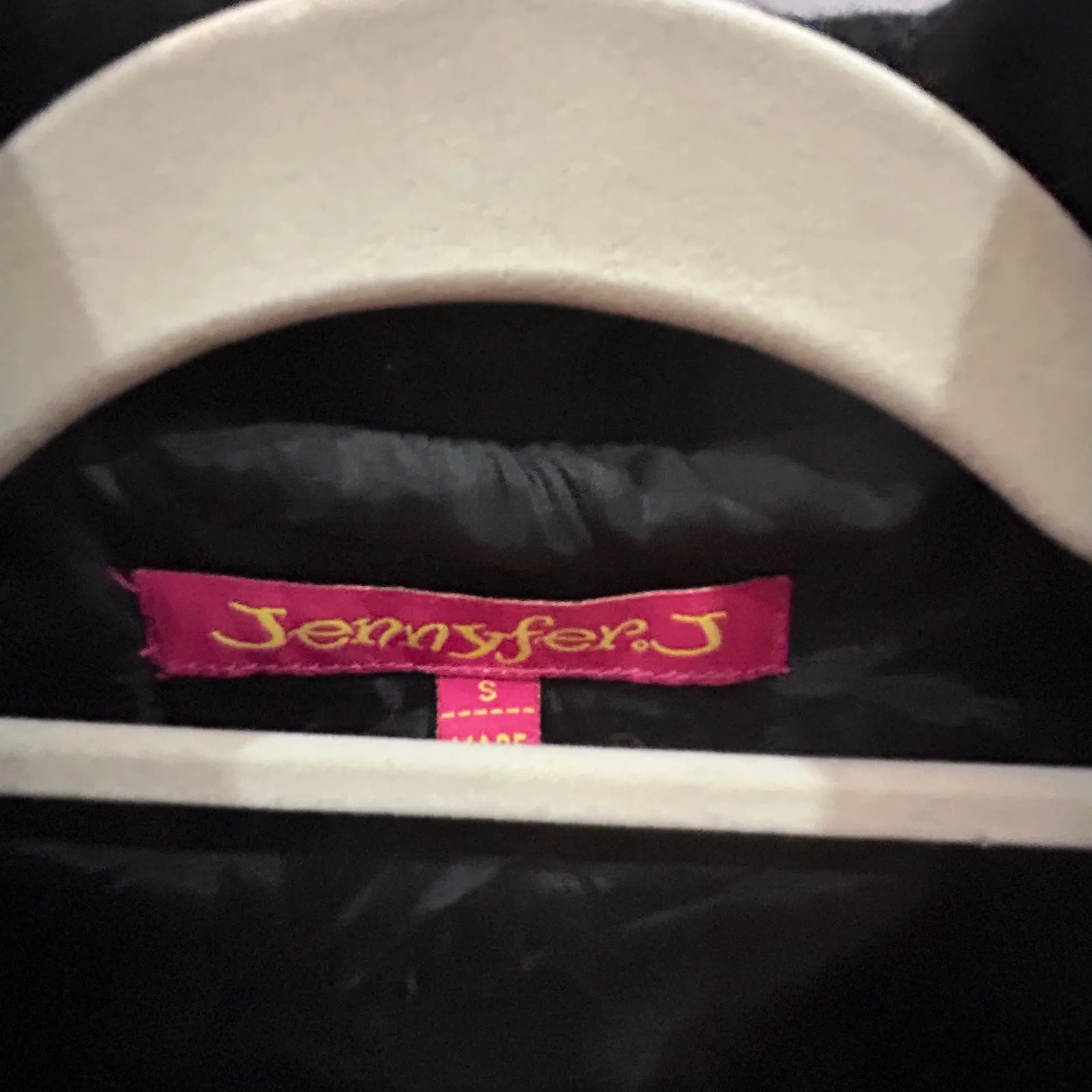 Jennyfer J Black Wool Blend Button Front Coat Size S - Image 5