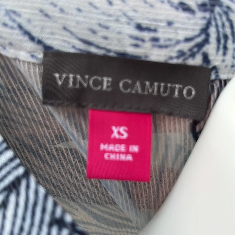 Vince Camuto Amalfi Breeze Womens Sheer Floral Print Tunic Top - Image 10