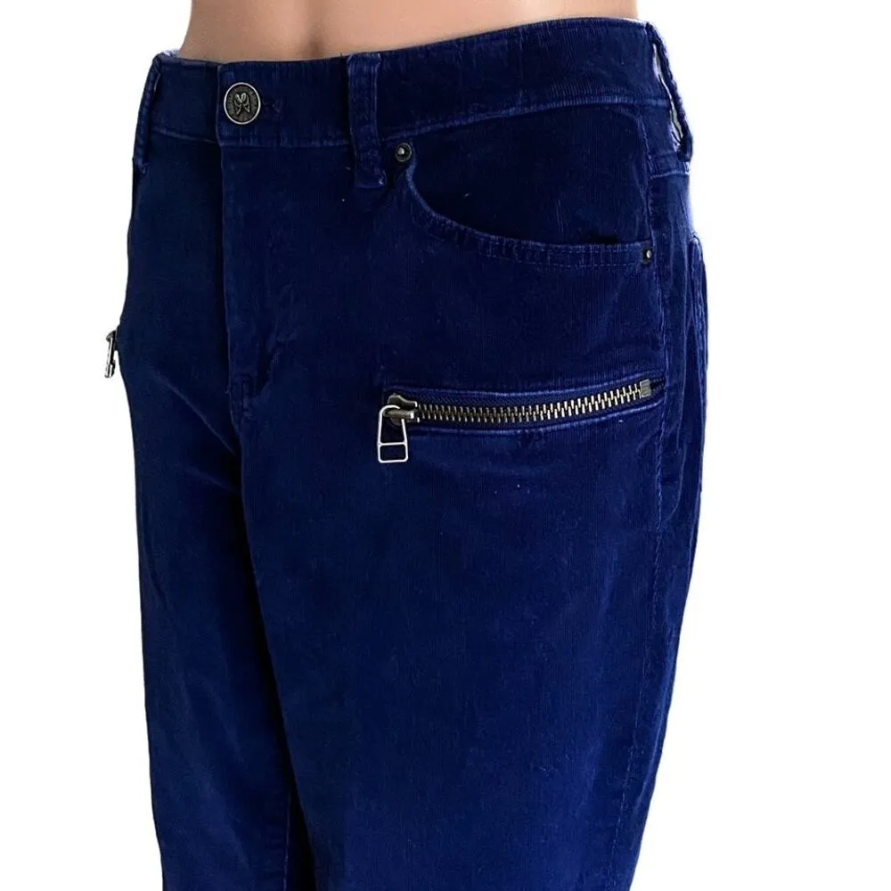 VICTORIAS SECRET Blue Mid Rise Capri Zipper Pockets Pants ~ Women's 12 - Image 3
