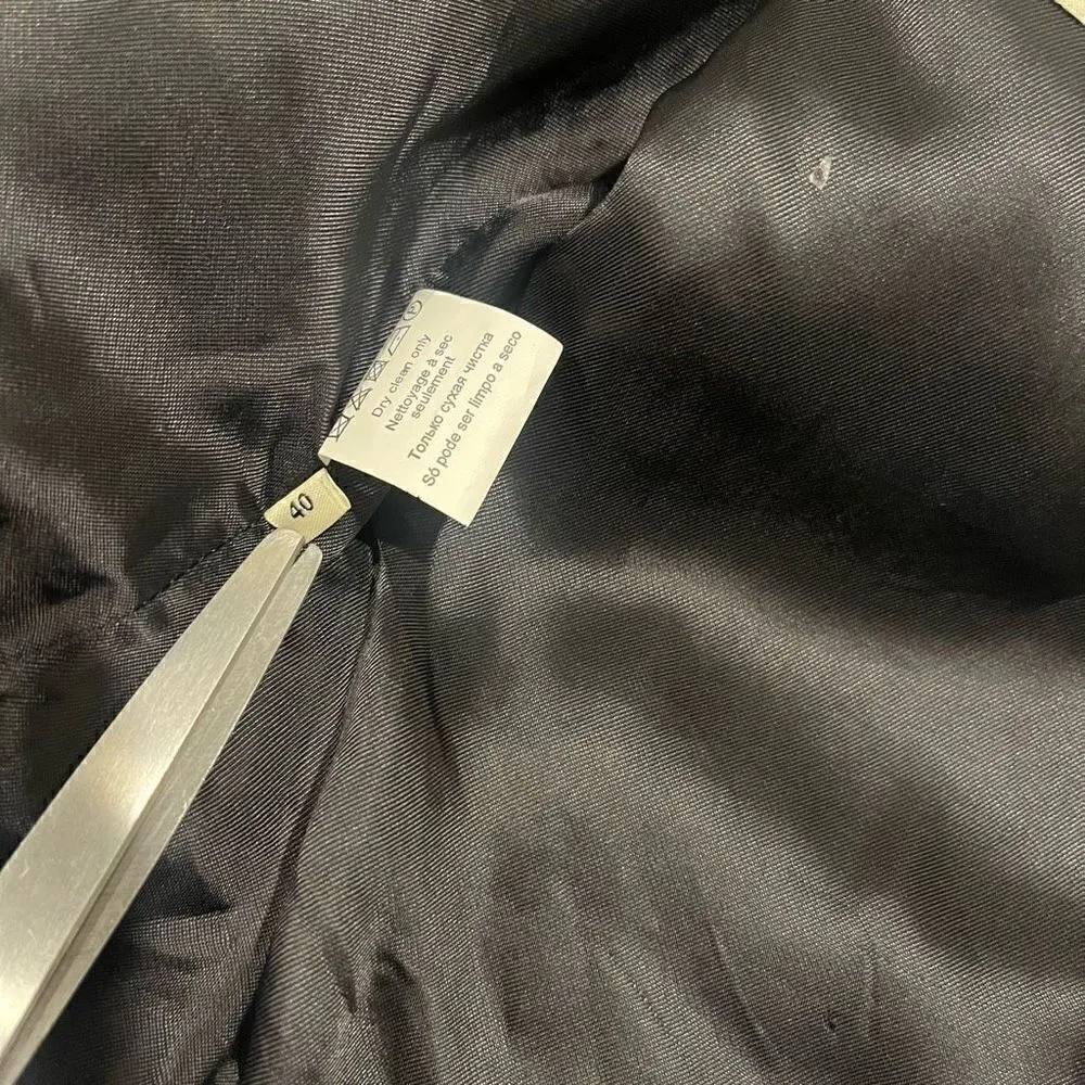 By Marlene Birger Tweed Blazer Black Size 10 - Image 7