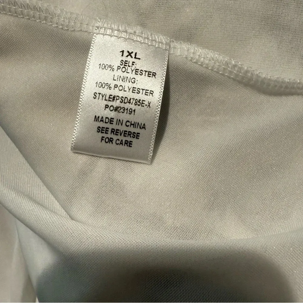 Polagram Textured‎ Floral Print Midi Dress Size 1XL in Mocha - Image 8