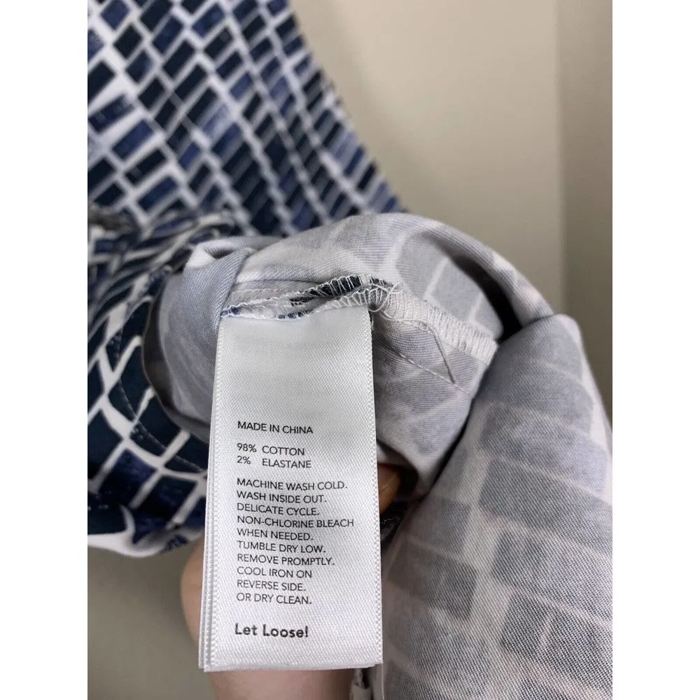 Kate Spade Saturday Sleeveless Shift Dress Size Small S High Low Hem Blue - Image 5