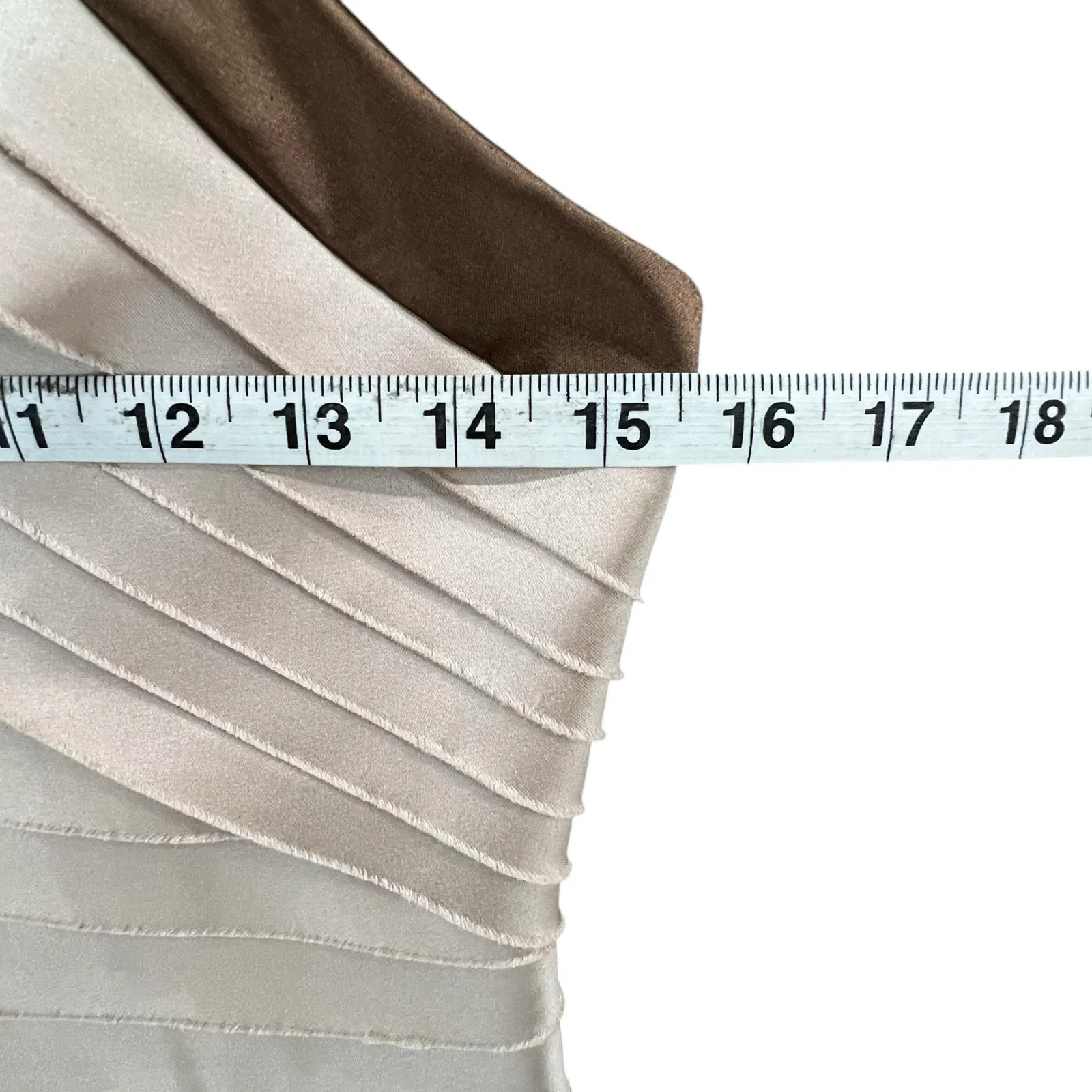 BCBGmaxazria Dress Womens S Champagne Brown Satin Sequin Cocktail Glam HOCO NWT - Image 11