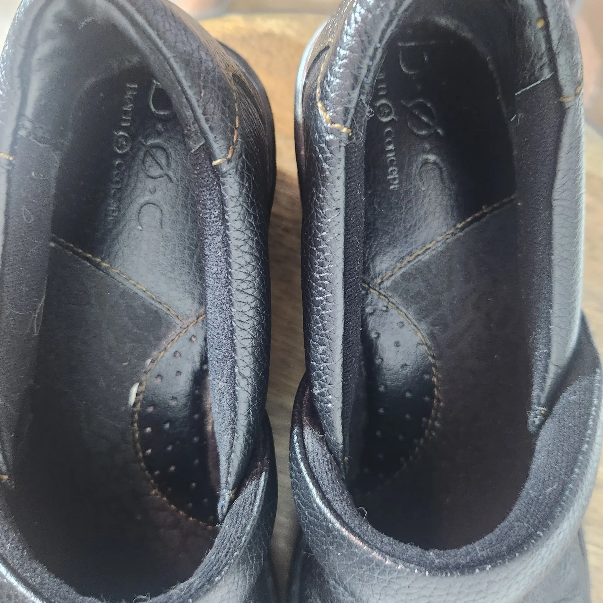 b.o.c Black Leather Clogs Size 7 Black Leather Slip - Image 6